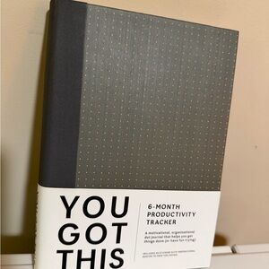 Knock Knock Gray and Gold Productivity Tracker